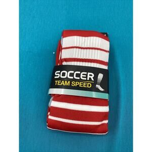 Adidas Team Speed OTC Soccer Socks Red White NEW Mens - M